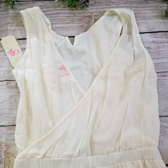 GB GIRLS ivory cream sleeveless embroidered romper XL - Picture 5 of 6